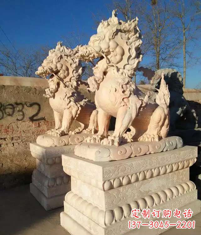 安阳完美的石雕-麒麟雕塑