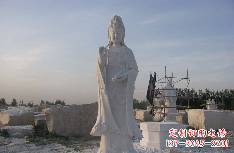 安阳现代艺术风格观音石雕塑