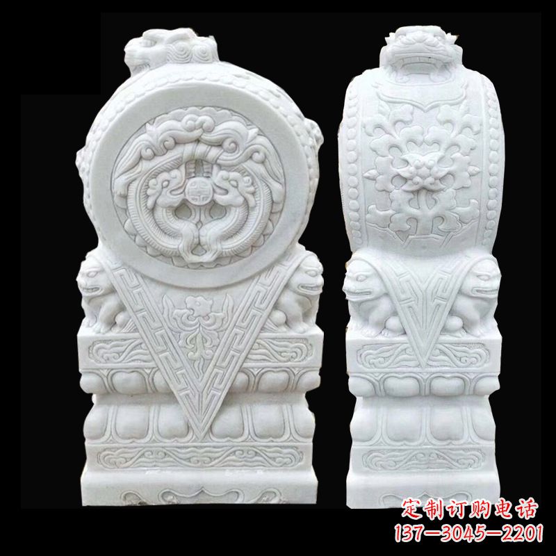 安阳中领雕塑精心打造的石雕门墩雕塑,采用优质…