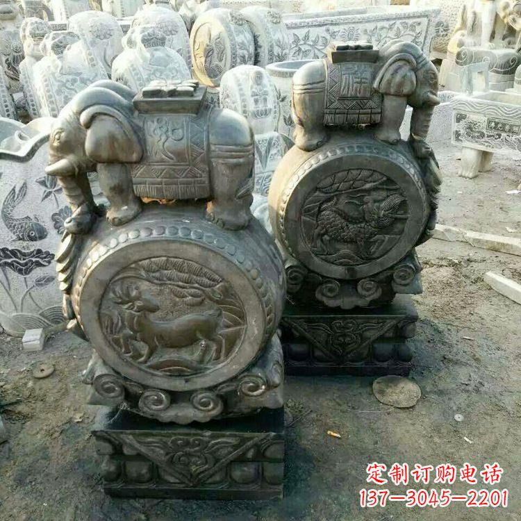 安阳高品质石雕门墩石雕雕塑,打造优雅大气的家居空间