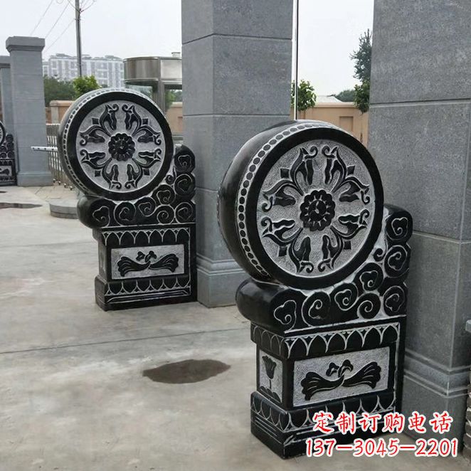 安阳中领雕塑自主设计专业制作石雕门墩狮子,专…