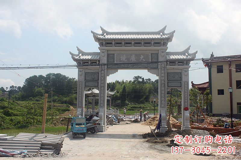 安阳中领雕塑:牌坊浮雕墙仿古雕塑工艺