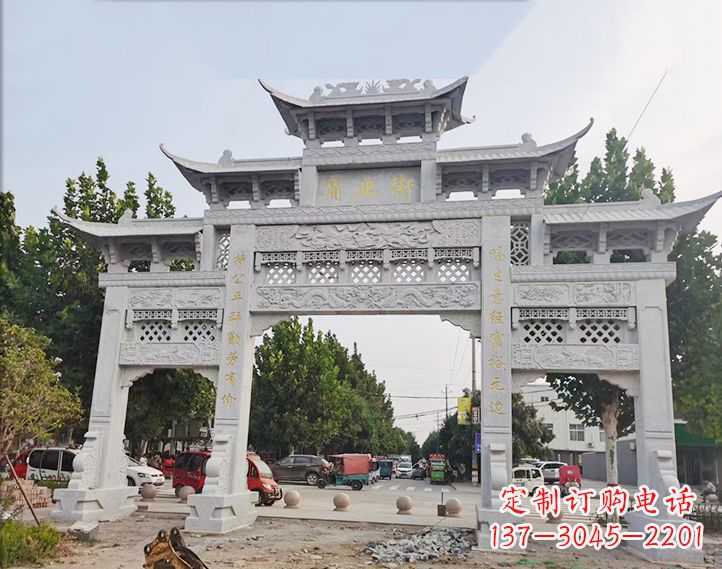 安阳石雕牌坊-人物雕塑定制