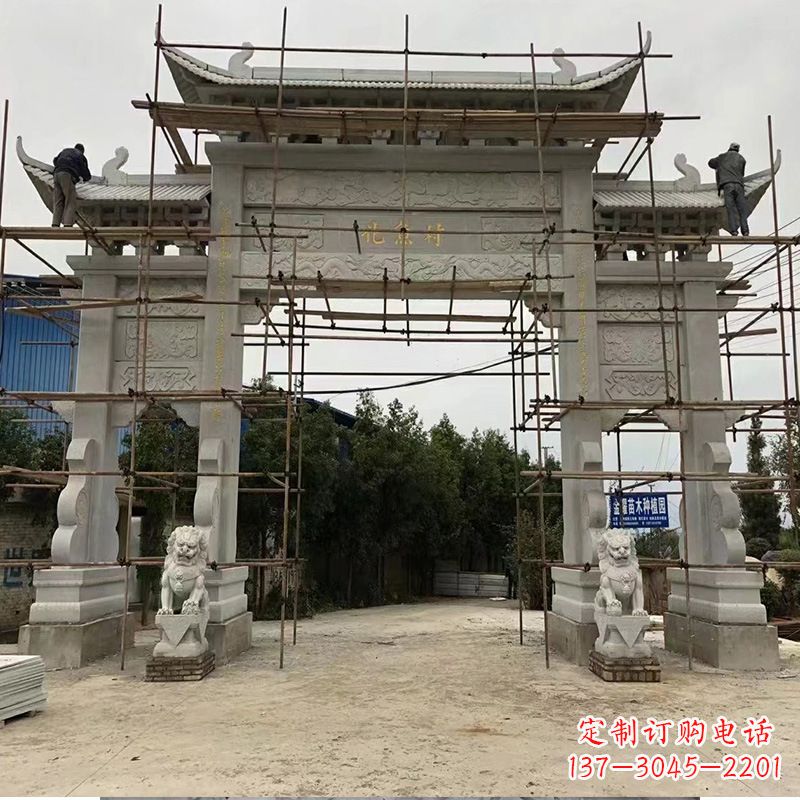 安阳领雕为您定制优雅牌坊雕塑