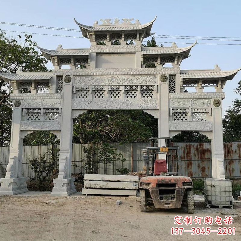 安阳石雕牌坊楼兰雕塑产品介绍: