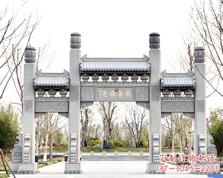 安阳装饰你的屋外,选择领雕塑的石雕牌坊