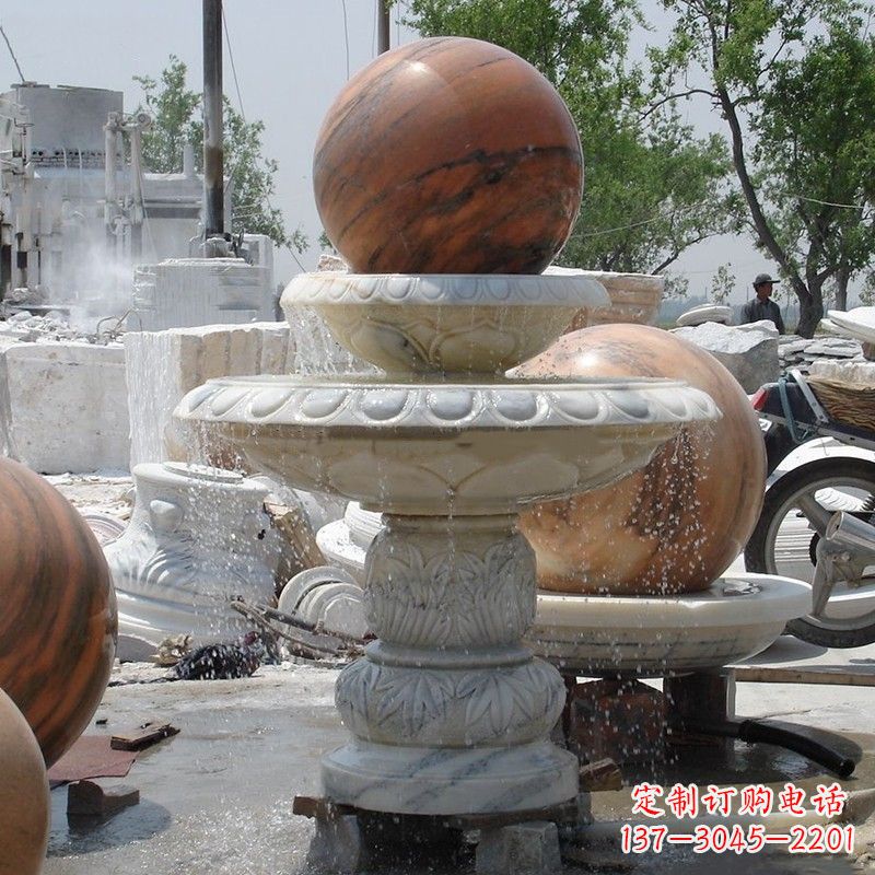 安阳艺术精美的青石风水球雕塑