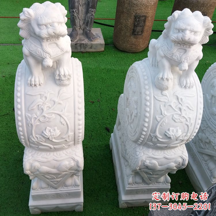 安阳石雕青石貔貅门墩雕塑
