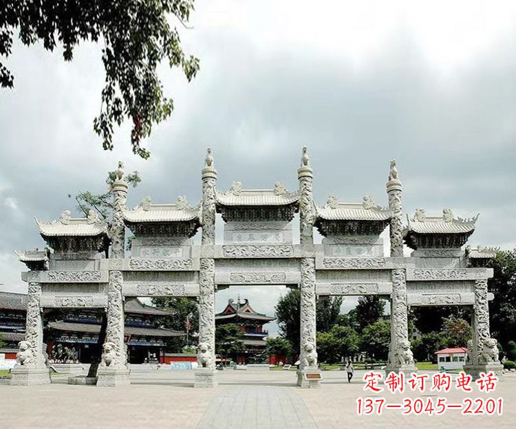 安阳石雕五门牌坊