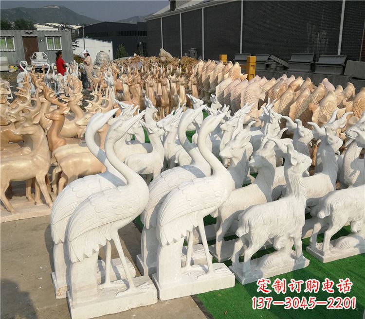 安阳石雕仙鹤雕塑