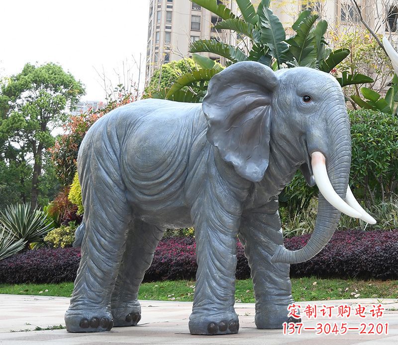 安阳石雕小区动物大象