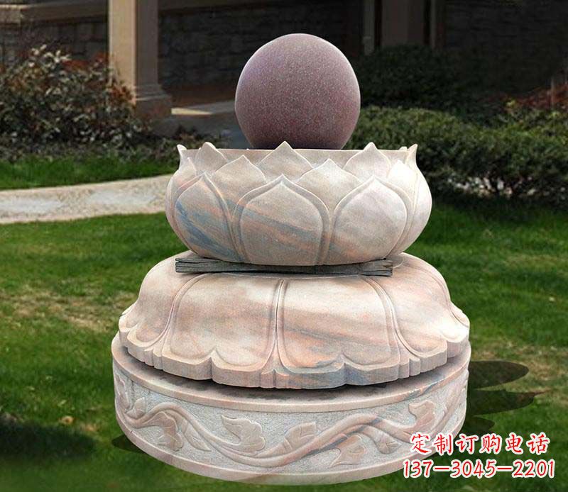 安阳石雕小区风水球雕塑 