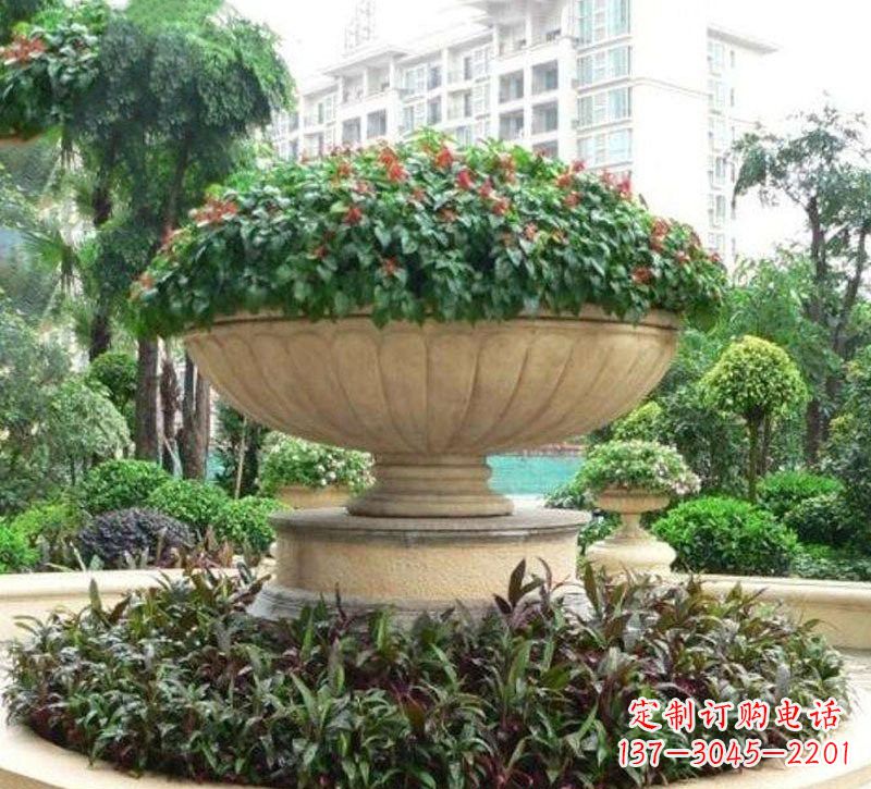 安阳石雕小区花盆