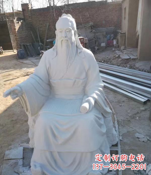 安阳石雕校园孔子人物雕塑