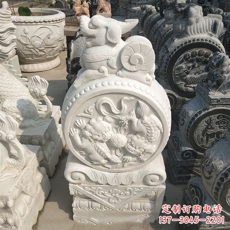 安阳石门墩石雕