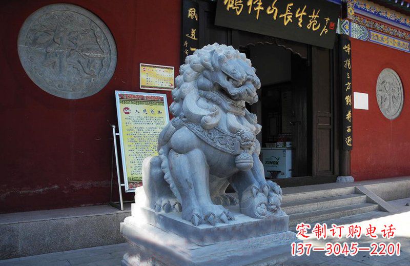 安阳石狮子寺庙门口石雕