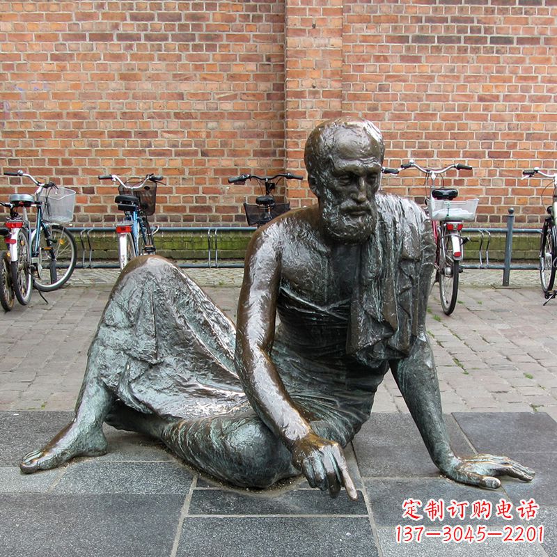 安阳世界名人古希腊著名物理学家阿基米德铜雕塑像广场人物雕塑