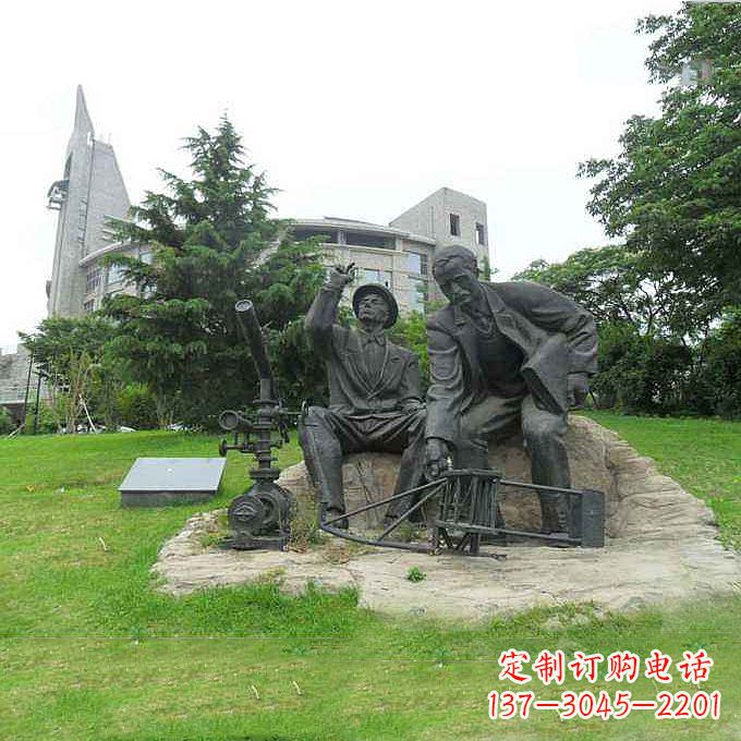 安阳世界名人美国著名发明家莱特兄弟公园名人雕塑