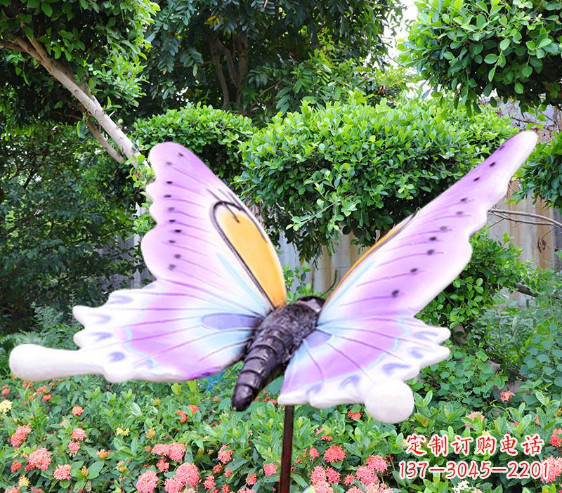 安阳树脂仿真蝴蝶插件草坪动物雕塑
