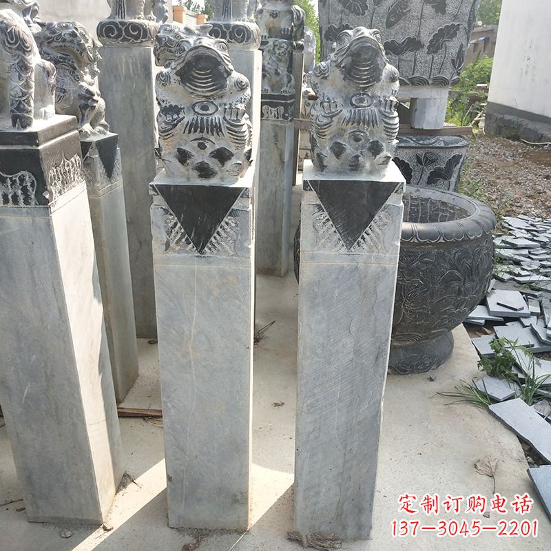 安阳拴马桩石雕