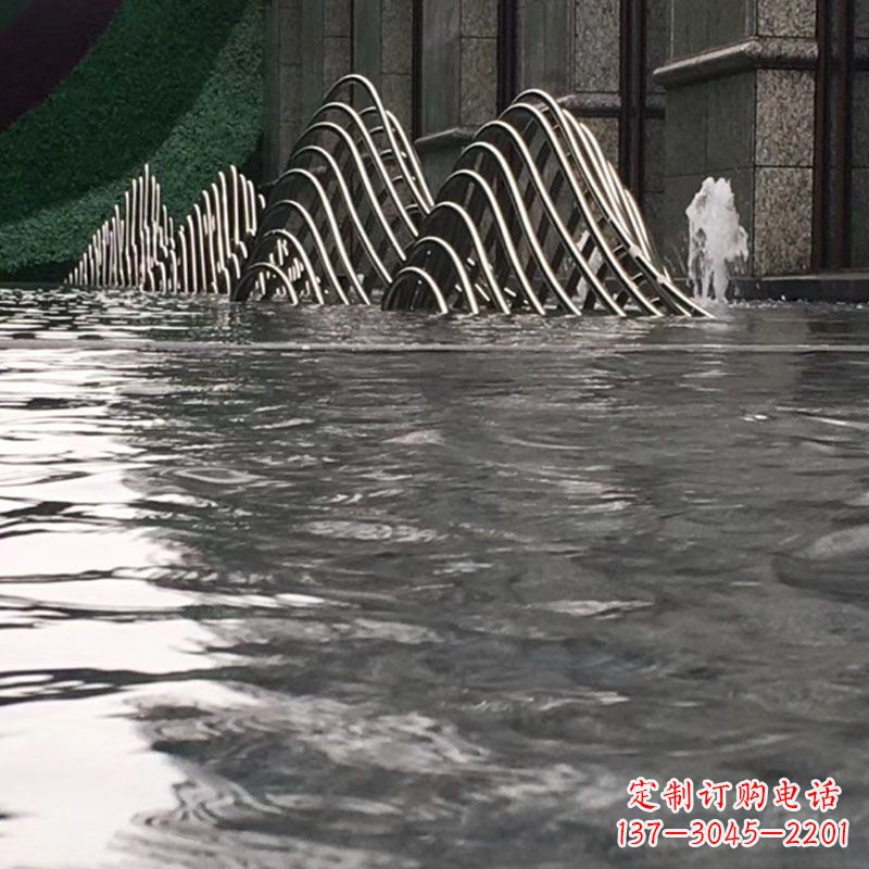 安阳水池水景假山不锈钢