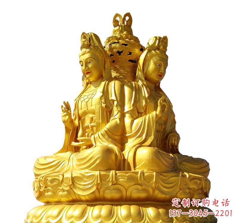 安阳四面观音菩萨铜像