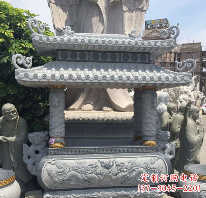 安阳寺庙景观仿古香炉石雕 (2)