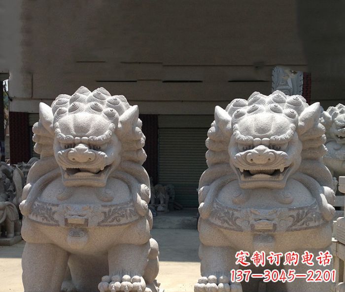 安阳寺庙景观仿古镇宅石狮子