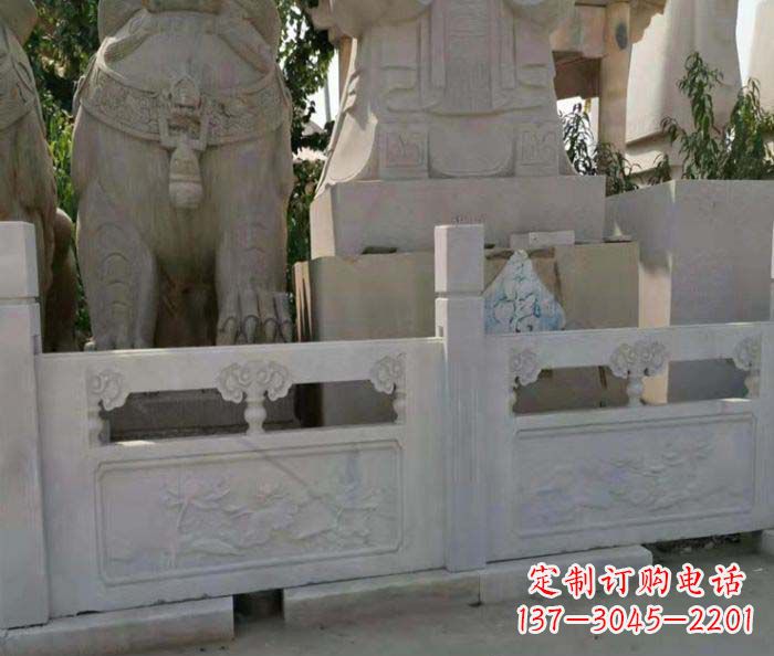 安阳寺庙景观汉白玉石浮雕栏板