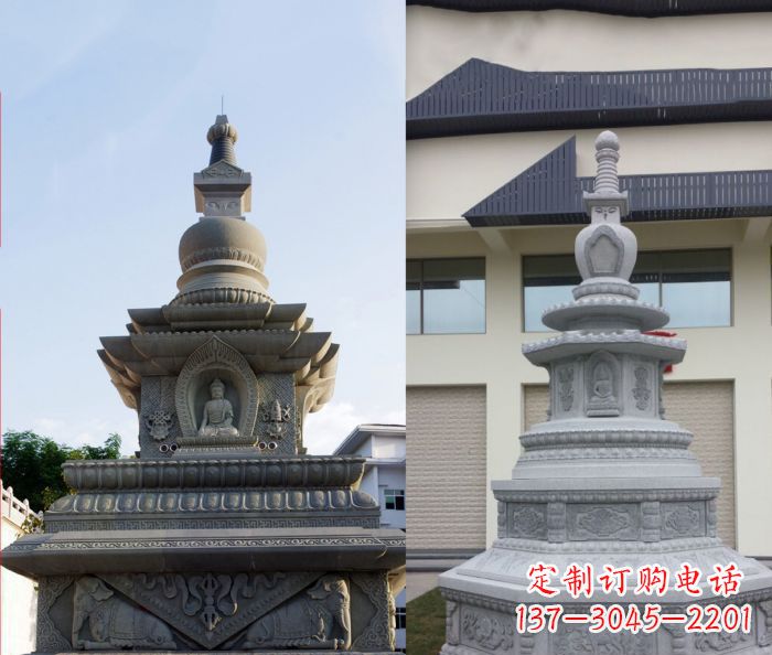 安阳寺庙景观舍利塔石雕 (3)