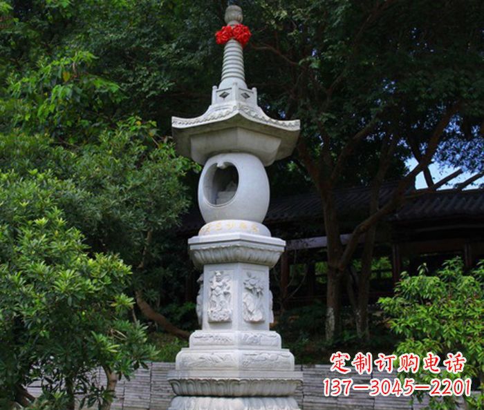 安阳寺庙景观舍利塔石雕 (2)