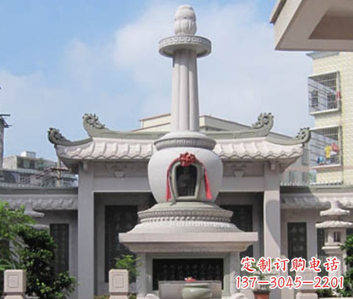 安阳寺庙景观舍利塔石雕 (4)