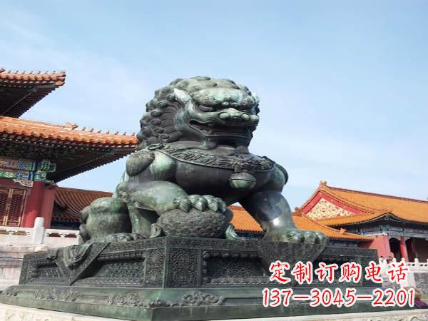 安阳寺庙青铜狮子