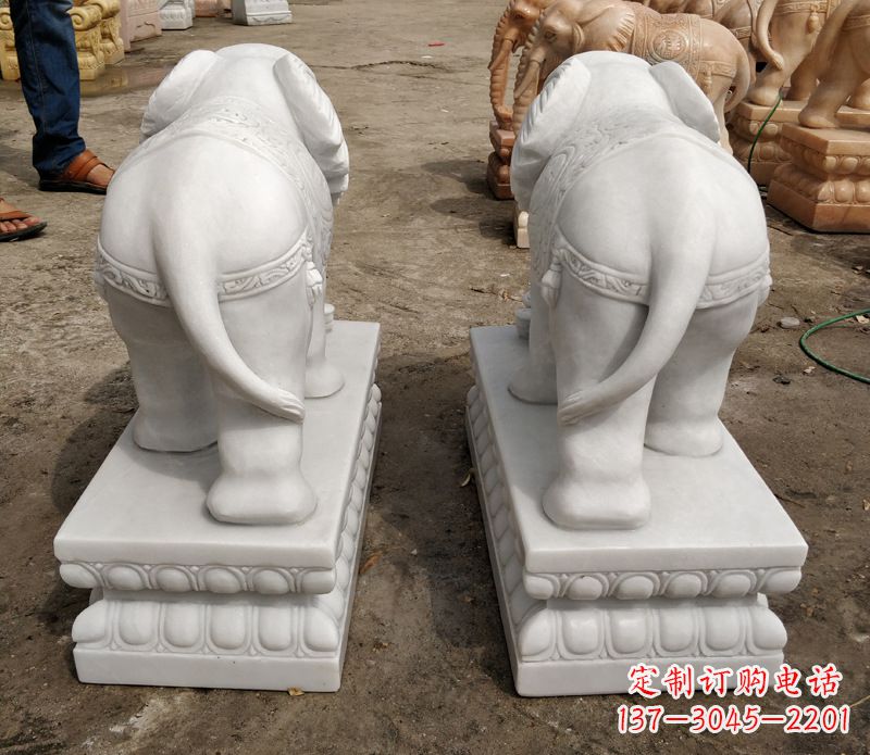 安阳寺庙石雕大象