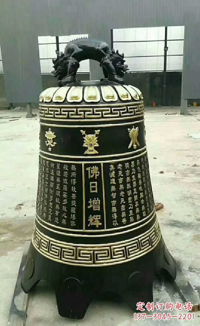 安阳寺庙铜钟雕塑 (6)