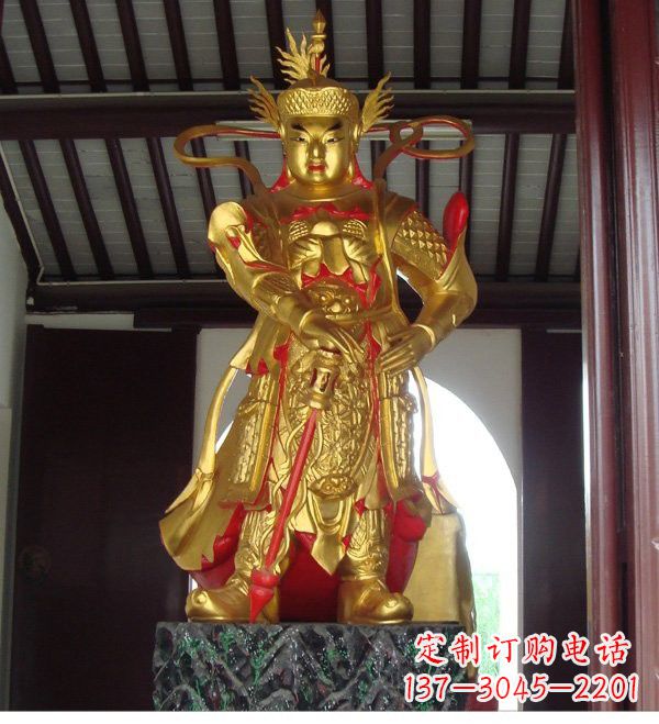 安阳寺庙韦陀菩萨铜雕
