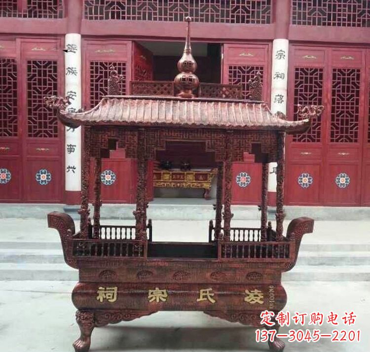 安阳寺庙香炉铜雕