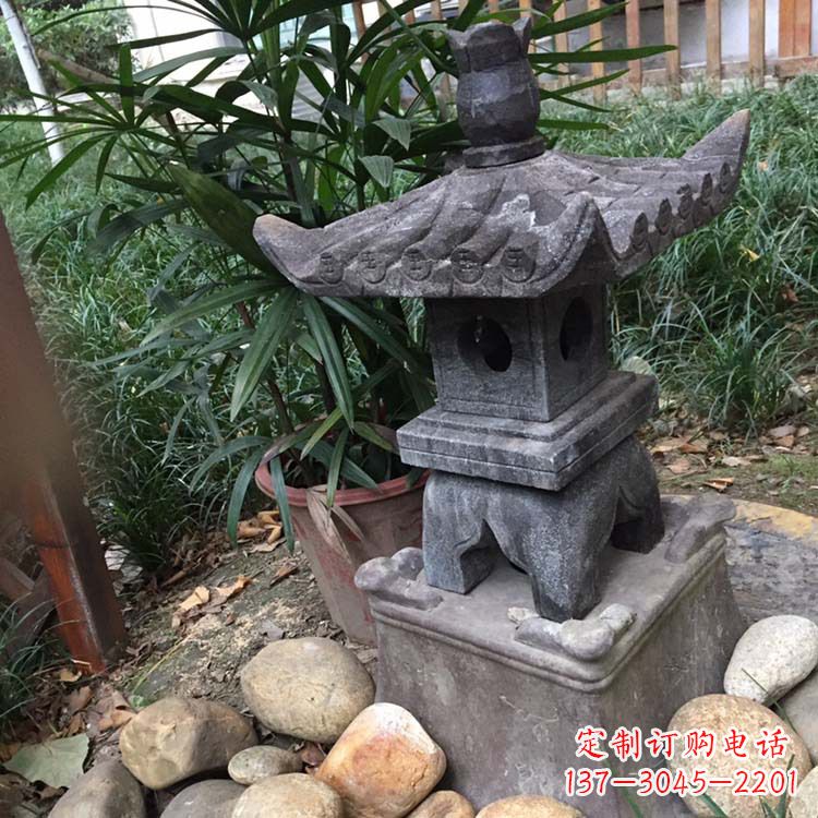 安阳寺庙园林青石做旧仿古石灯