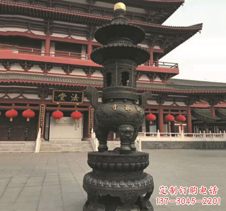 安阳寺庙香炉铜雕222