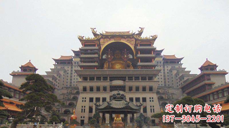 安阳寺庙圆香炉铜雕