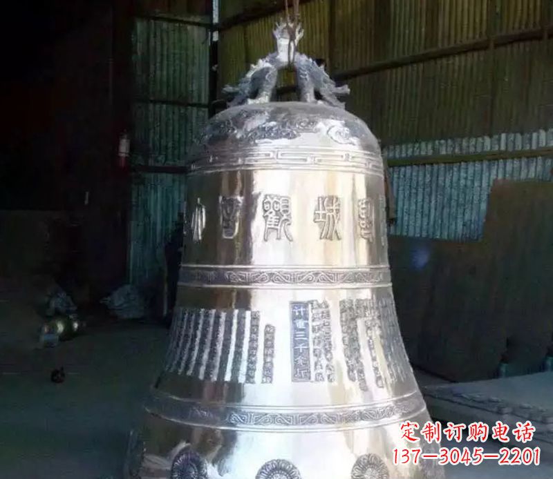 安阳寺庙铸铁铜钟雕塑