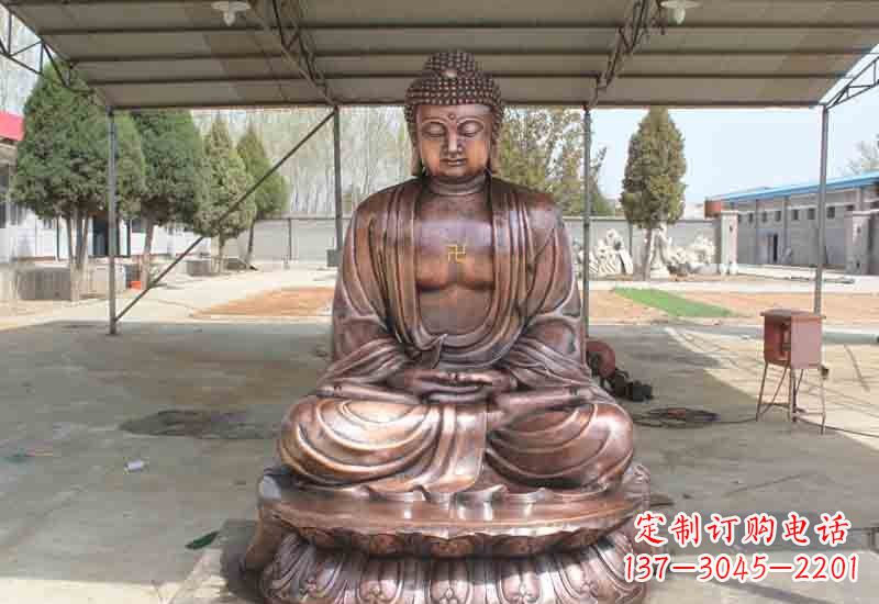安阳寺庙铸铜如来佛像雕塑