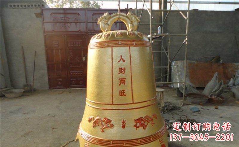 安阳寺庙铸铜钟雕塑