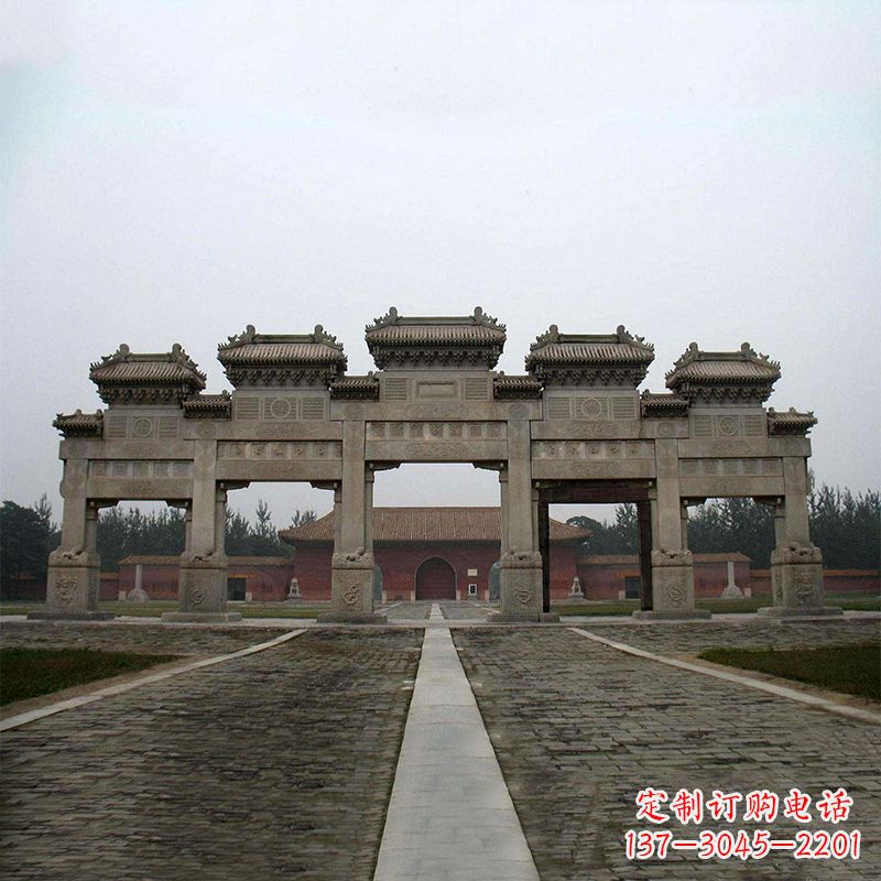 安阳寺院五门石牌楼