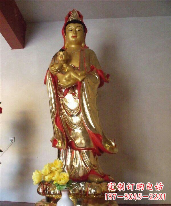 安阳送子观音铜雕 (2)