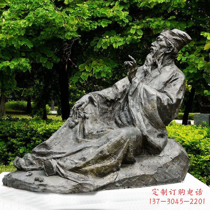 安阳苏轼雕像古代历史名人北宋著名文学家书画家铜雕