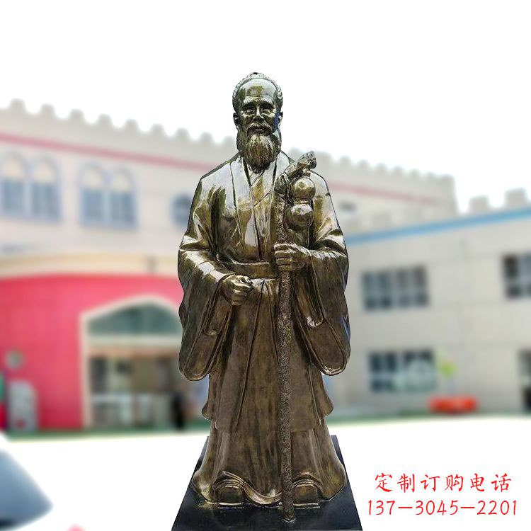 安阳孙思邈仿铜玻璃钢雕塑-医院著名医学人物雕像