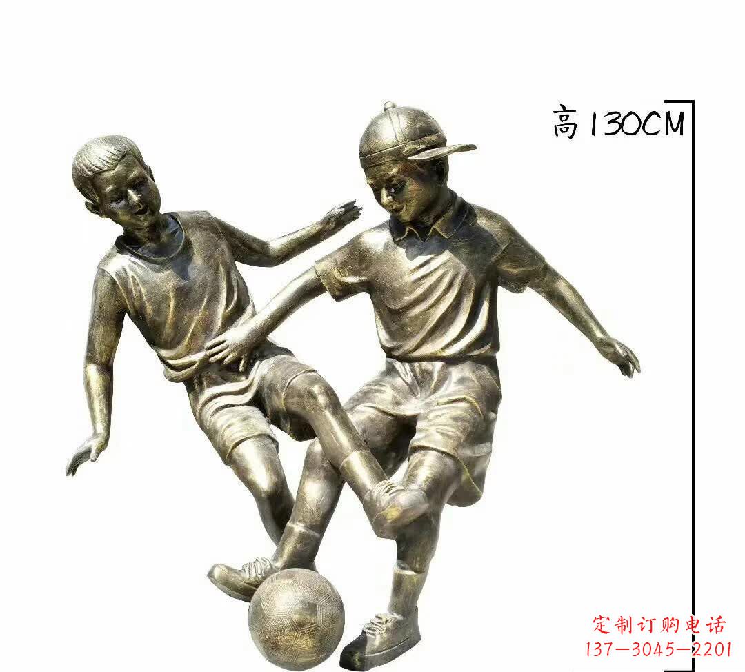 安阳踢足球人物铜雕112