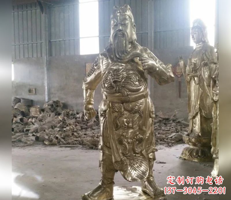 安阳提刀关公武财神铜雕