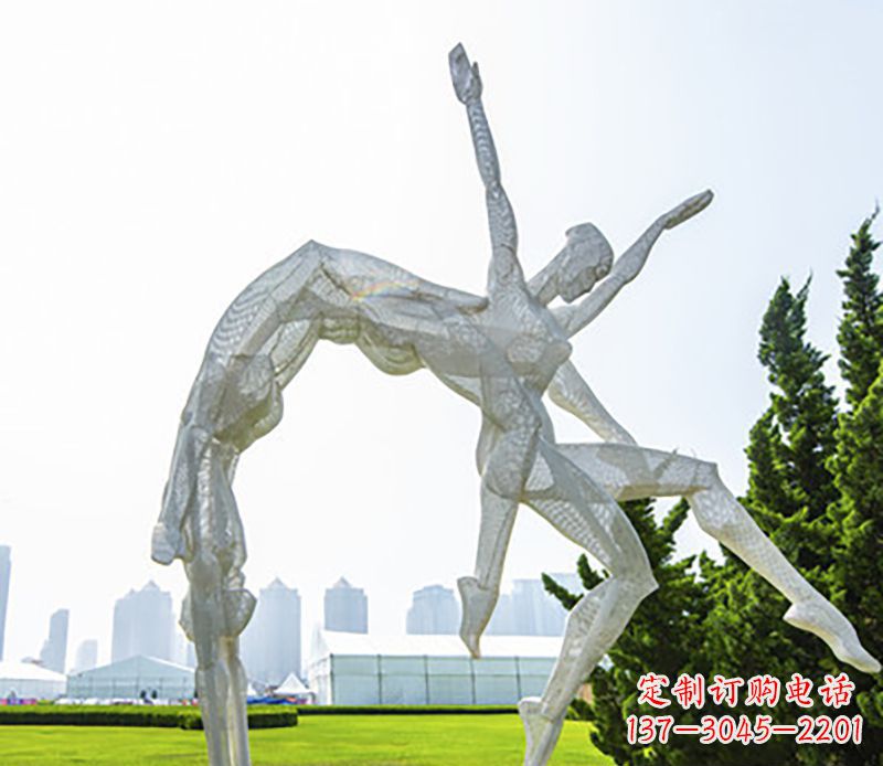 安阳体操运动员不锈钢雕塑